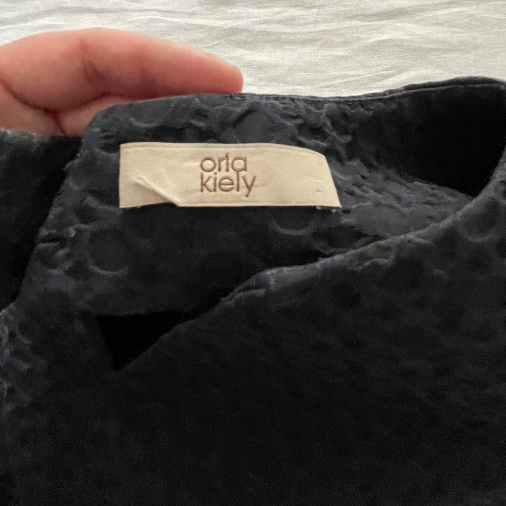 Navy textured midi dress by Orla Kiley (size 8) - Picture 2 of 6